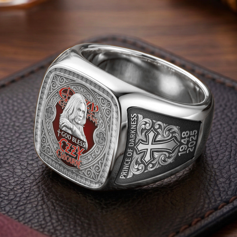 Ozzy Osbourne 3D Engraved Ring – TMTHU7165
