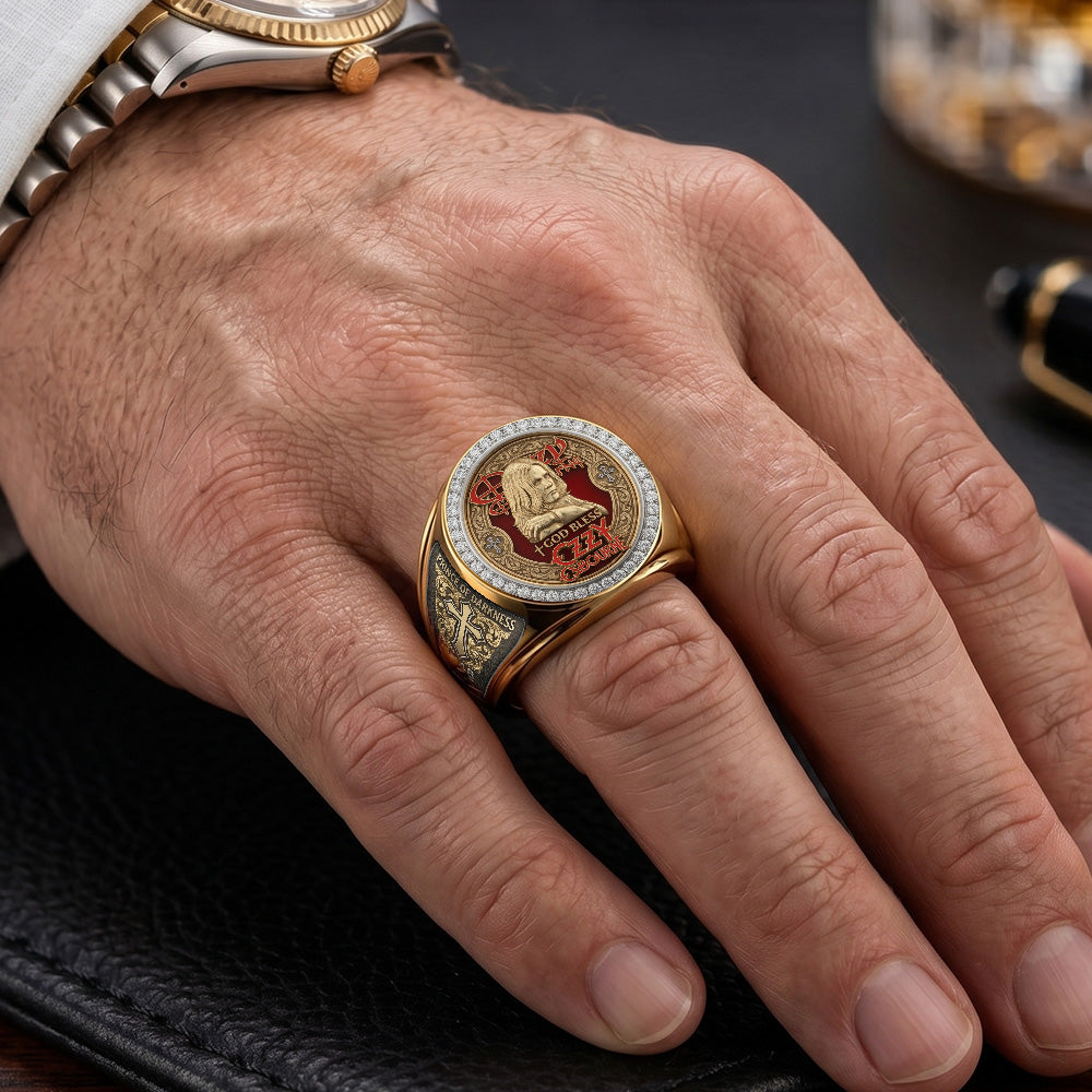 Ozzy Osbourne 3D Engraved Ring – TMTHU7165