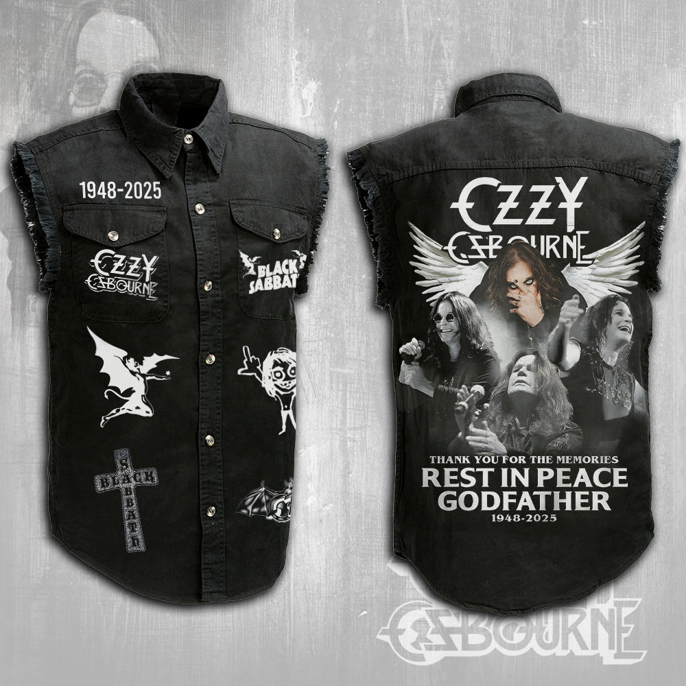Ozzy Osbourne 3D Lightweight Sleeveless Denim Shirt – MAITM 12323