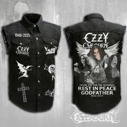 Ozzy Osbourne 3D Lightweight Sleeveless Denim Shirt – MAITM 12323