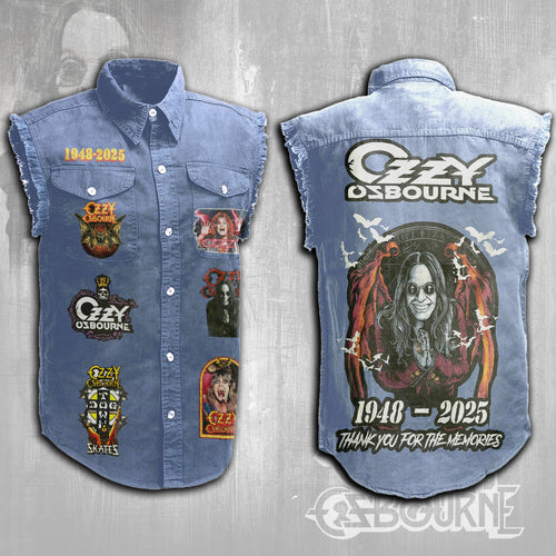 Ozzy Osbourne 3D Lightweight Sleeveless Denim Shirt – MAITM 12443