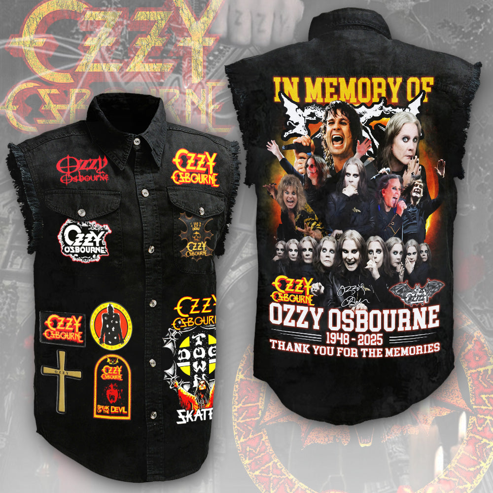 Ozzy Osbourne 3D Lightweight Sleeveless Denim Shirt – MAITM 12545