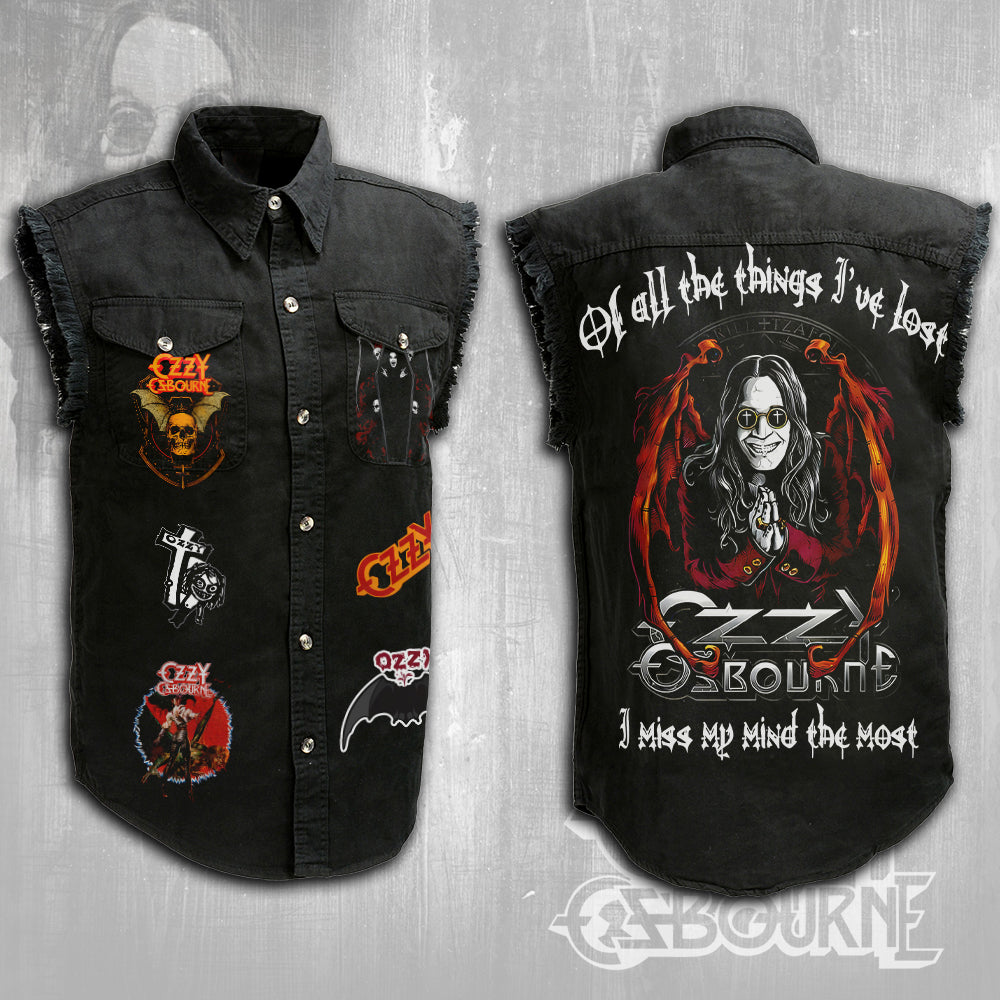 Ozzy Osbourne 3D Lightweight Sleeveless Denim Shirt – MAITM 12414
