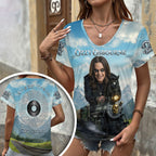 Ozzy Osbourne 3D Women's V-Neck T-Shirt – HOATT18587