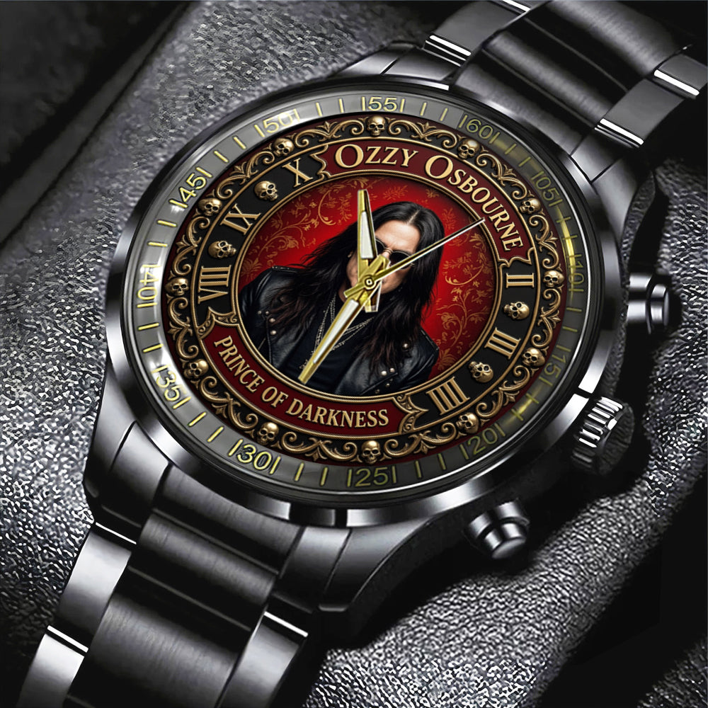 Ozzy Osbourne Black Stainless Steel Watch – TMTHU7948