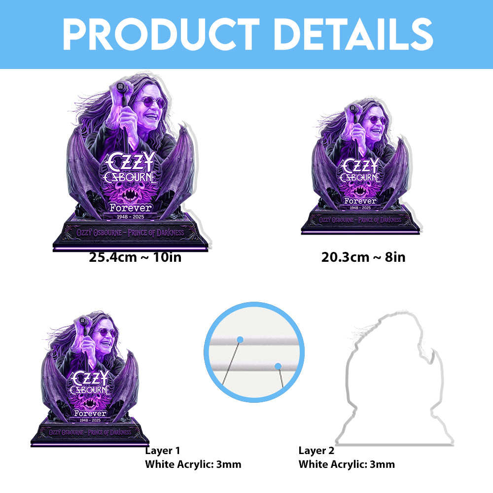 Ozzy Osbourne Custom Shape Acrylic Light Box – TMTHU6660