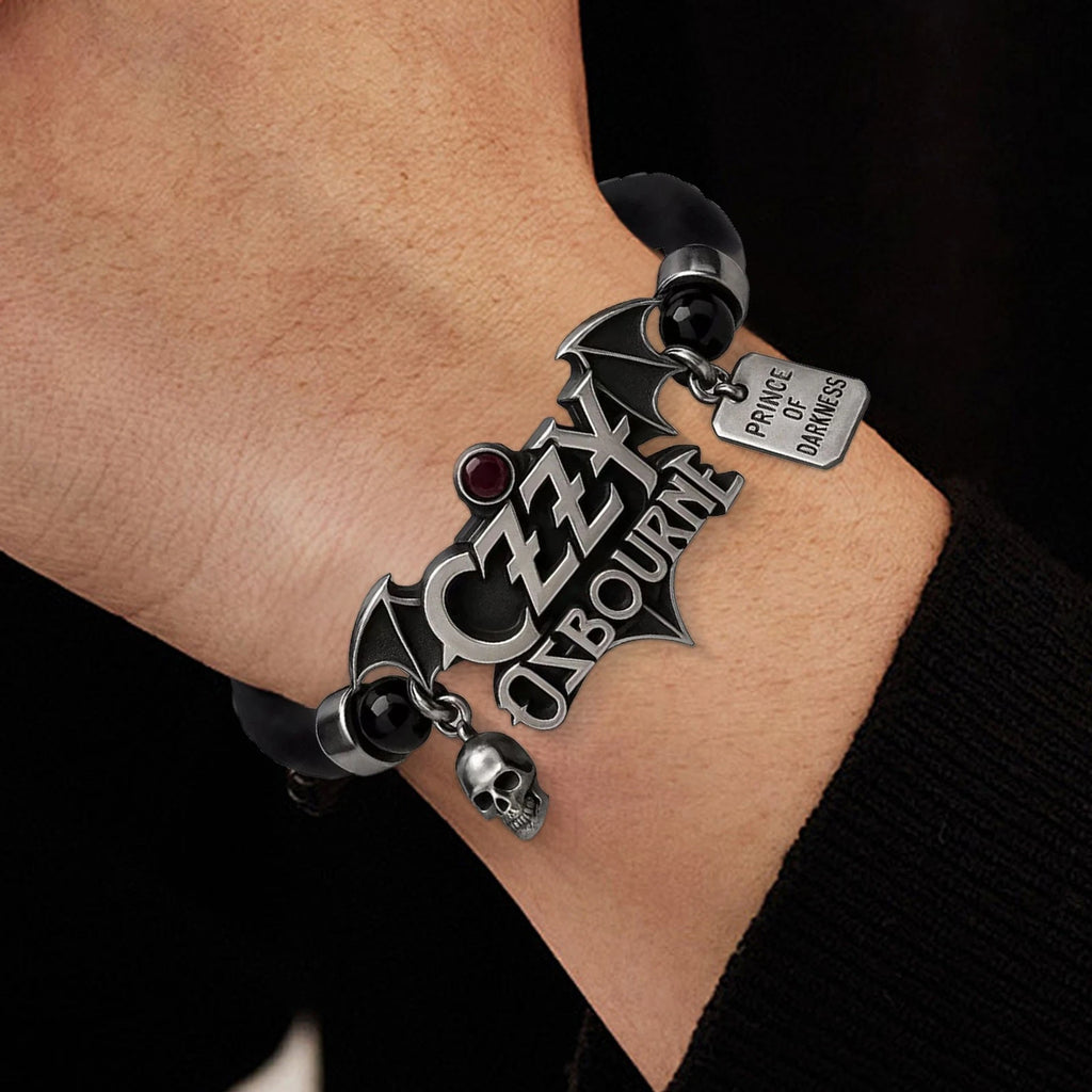 Ozzy Osbourne Leather Bracelet with Charms – MAITMDROP142