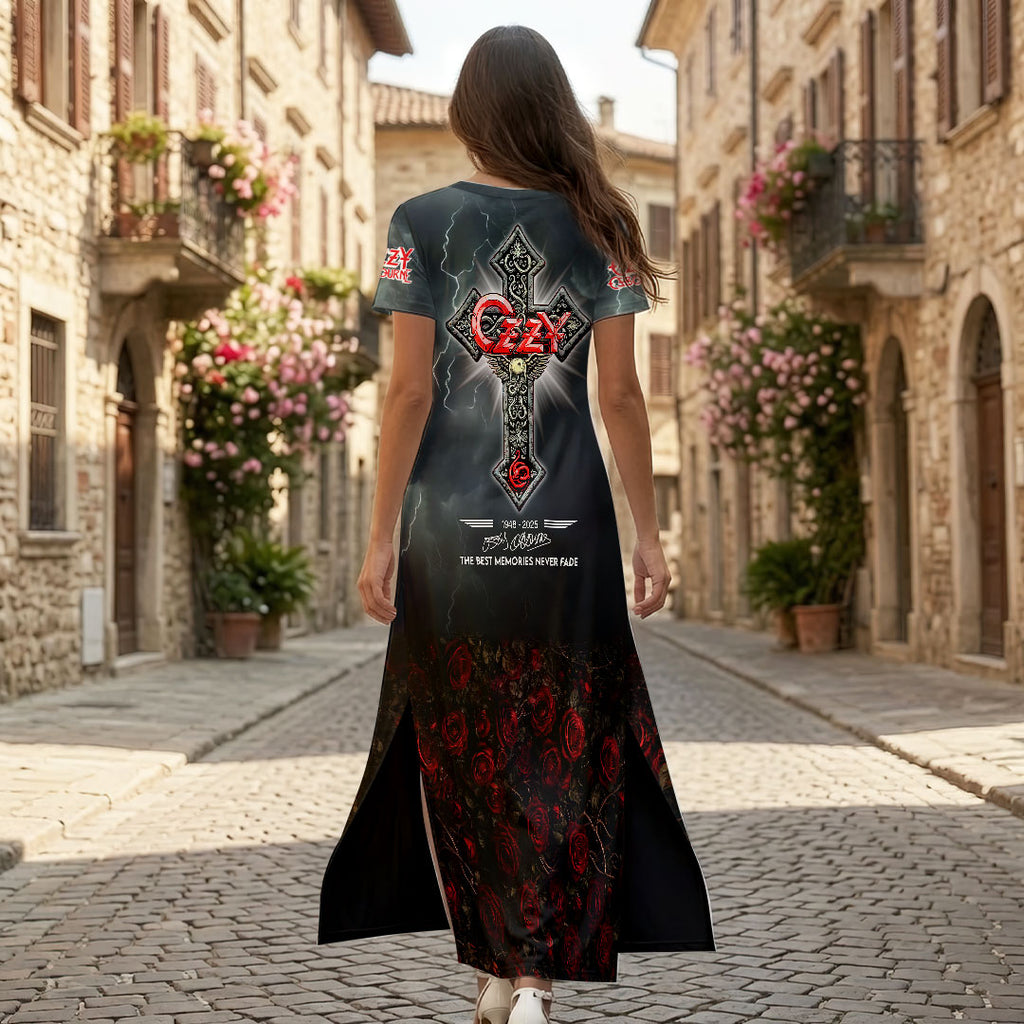 Ozzy Osbourne Short Sleeve Maxi Dress – HOATT19416