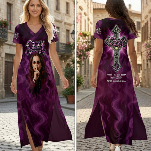 Ozzy Osbourne Short Sleeve Maxi Dress – HOATT19417