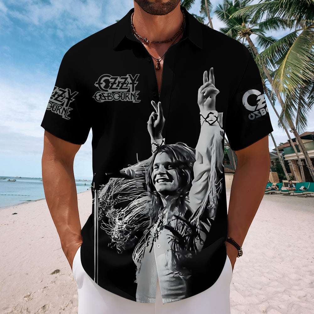 Ozzy Osbourne Short Sleeve Button-Down Shirt – MAITM12834