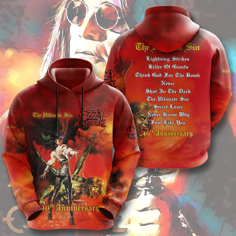 Ozzy Osbourne: The Ultimate Sin 40th Anniversary 3D Apparel – TMTHU4988