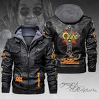 Ozzy Osbourne 2D Leather Hooded Jacket – HOATT14139