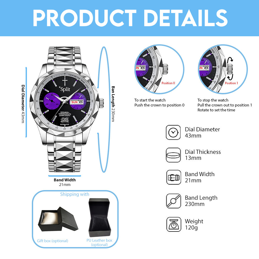 Ozzy Osbourne Alloy Luxury Quartz Watch – GNE5863