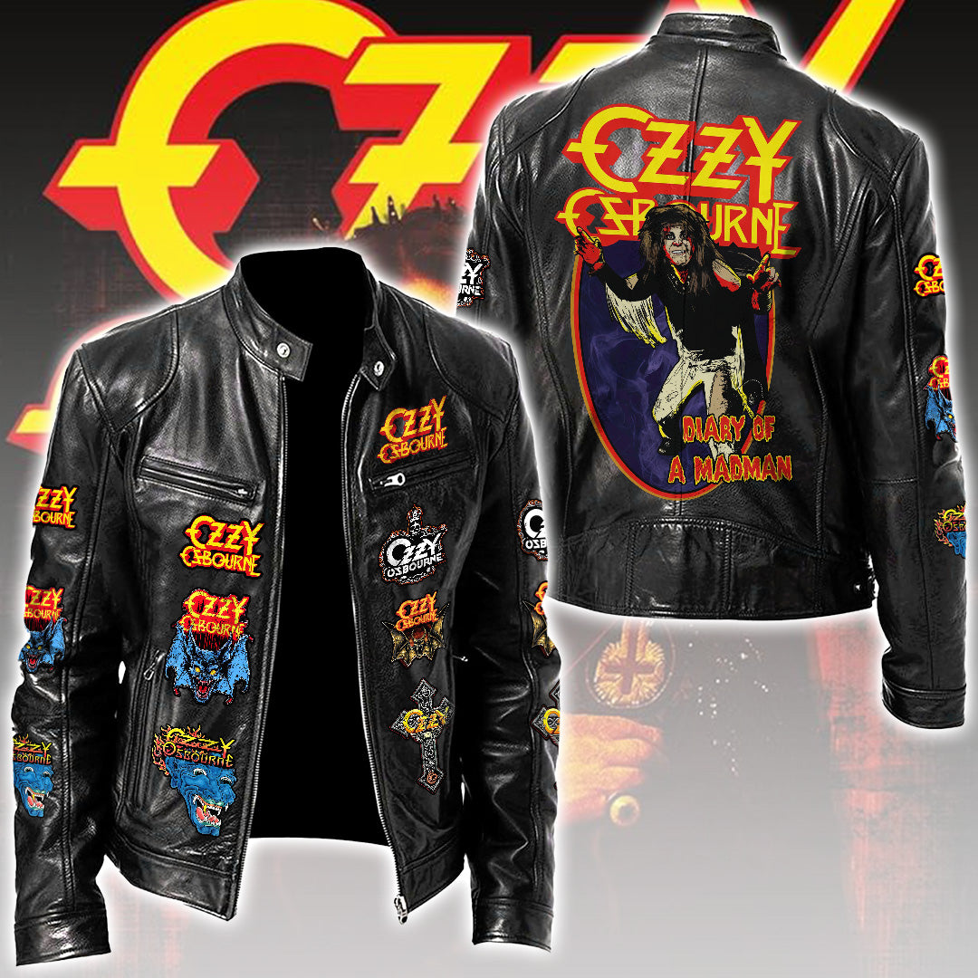 Ozzy Osbourne Motorcycle Leather Jacket – TMTHU5548