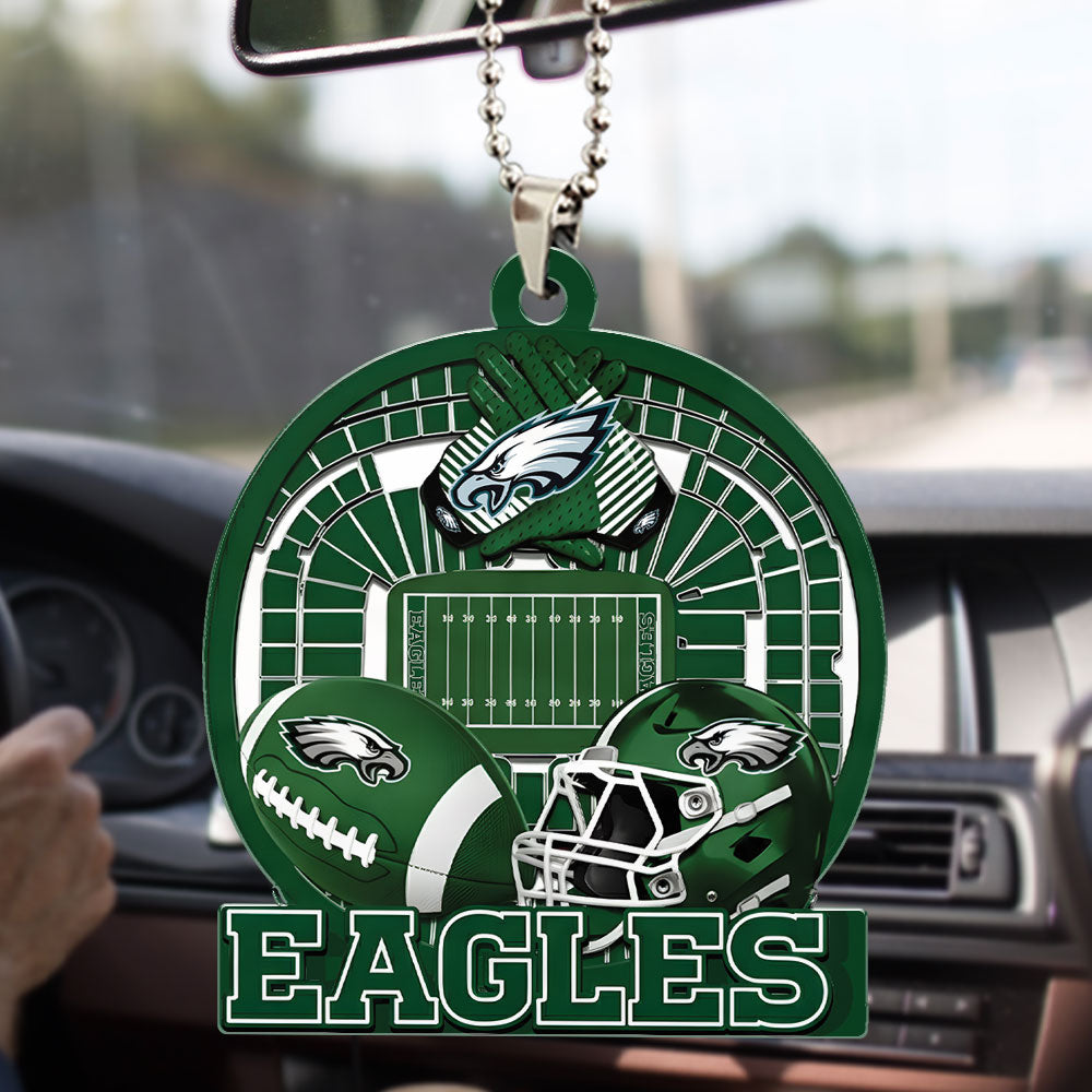 Philadelphia Eagles Custom shape 2-sided Acrylic Car Ornament – TMTHU749