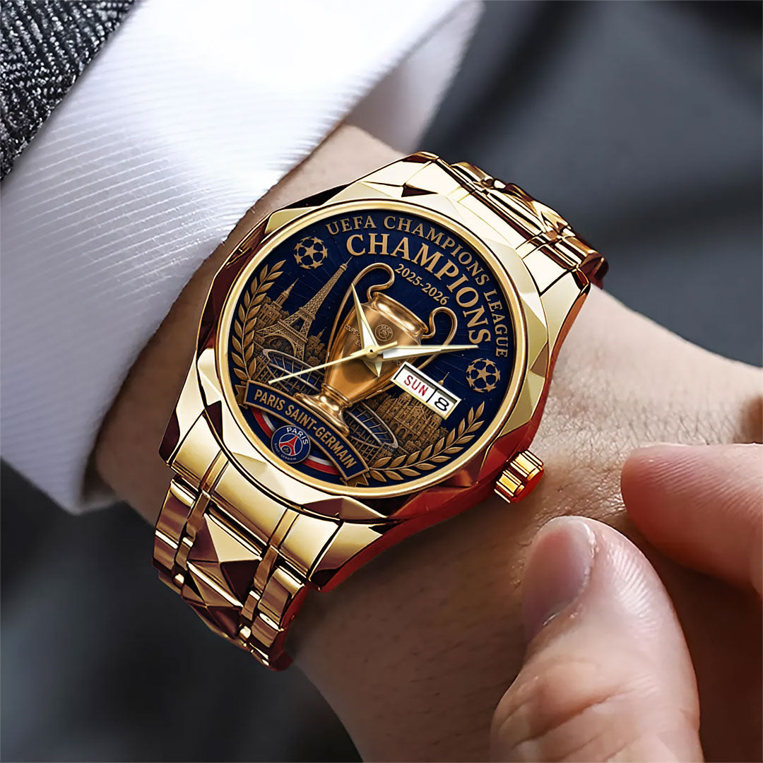 Paris Saint-Germain Champions of Europe 25/26 Alloy Luxury Quartz Watch – TANTN23304