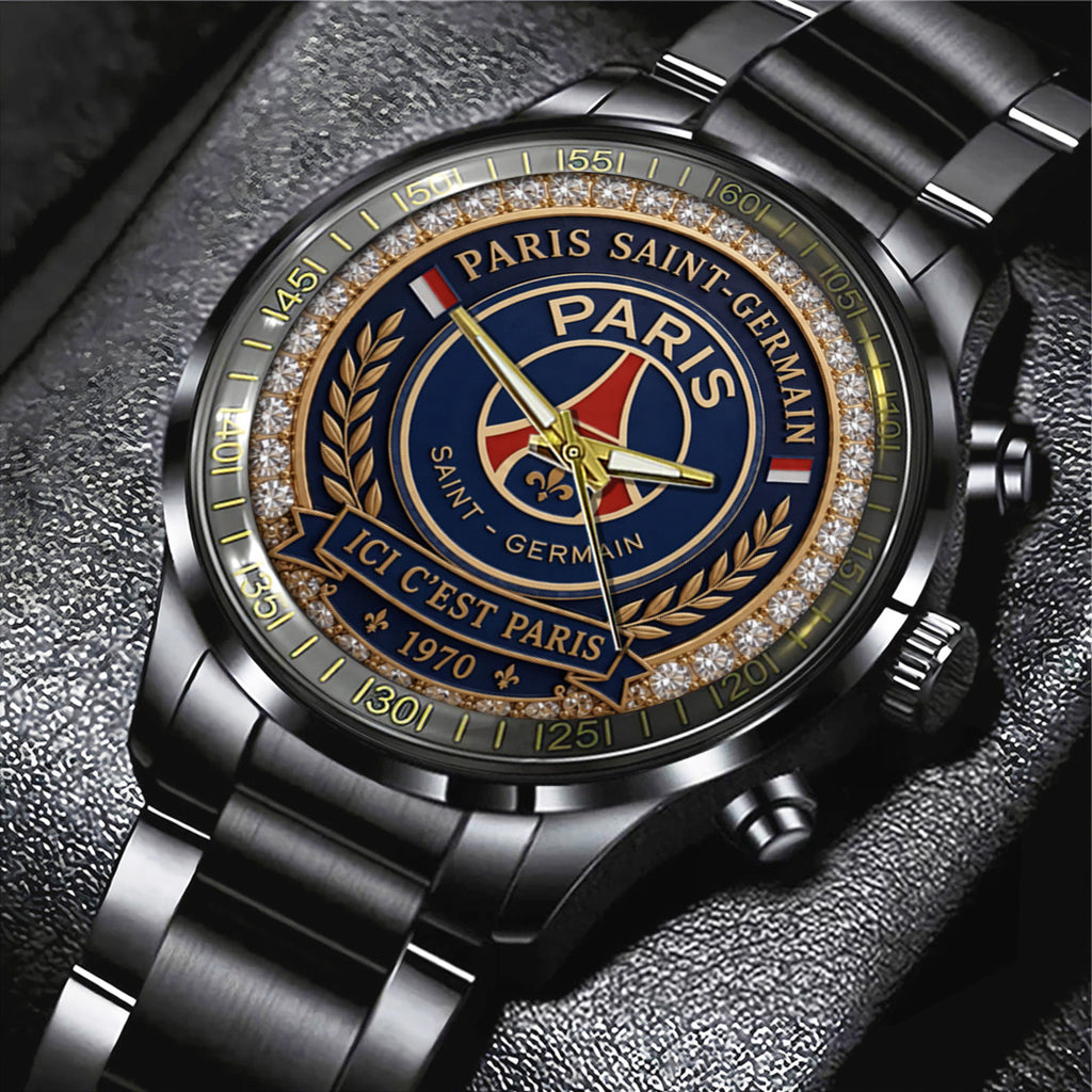 Paris Saint-Germain Champions of Europe 25/26 Black Stainless Steel Watch – TANTN23303