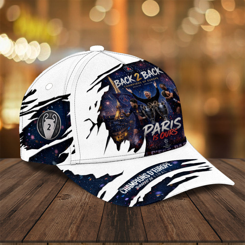 Personalized Paris Saint-Germain Champions of Europe 25/26 Classic Cap – TANTN23542