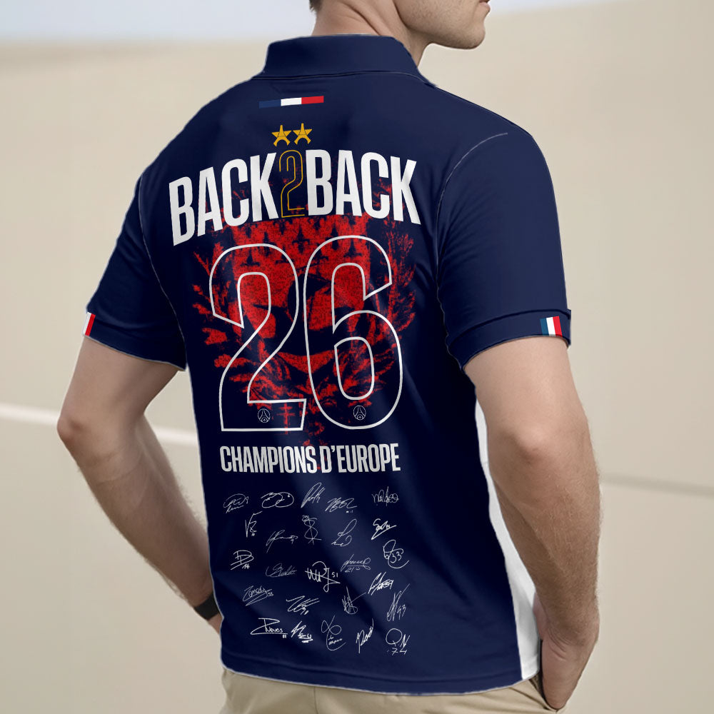 Paris Saint-Germain 25/26 Champions League Champions Zip Polo Shirt – TMTHU6634