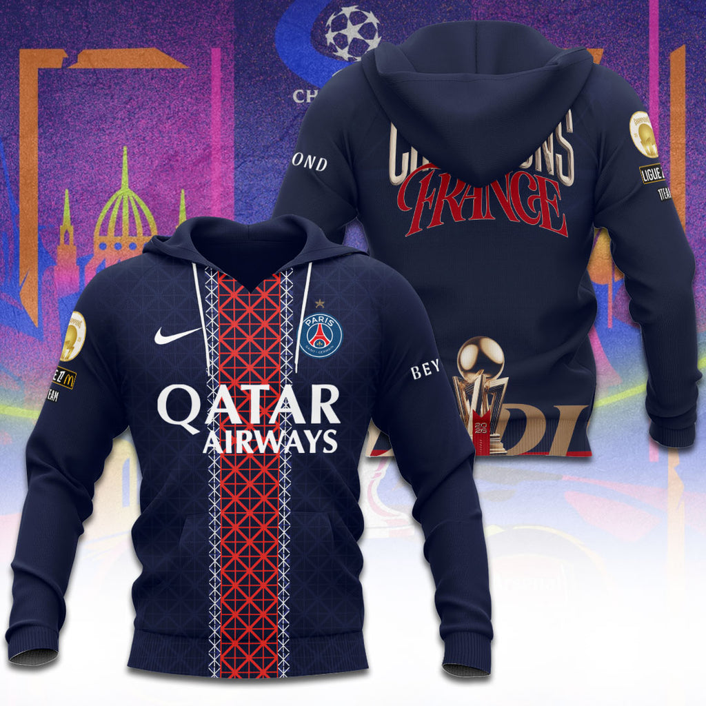 Paris Saint-Germain Champions De France 2026 3D Apparel – TANTN22896
