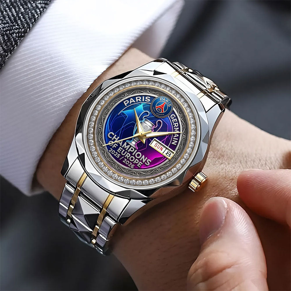 Paris Saint-Germain Champions of Europe 25/26 Alloy Luxury Quartz Watch – TMTHU6760
