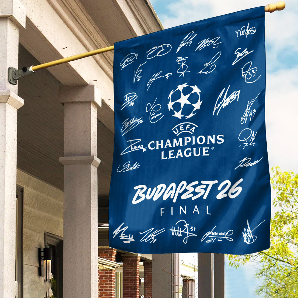 Paris Saint-Germain Champions of Europe 25/26 Double-side Garden Flag – TMTHU6566