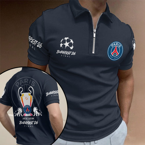 Paris Saint-Germain Champions League Final 2026 Zip Polo Shirt – TANTN22722