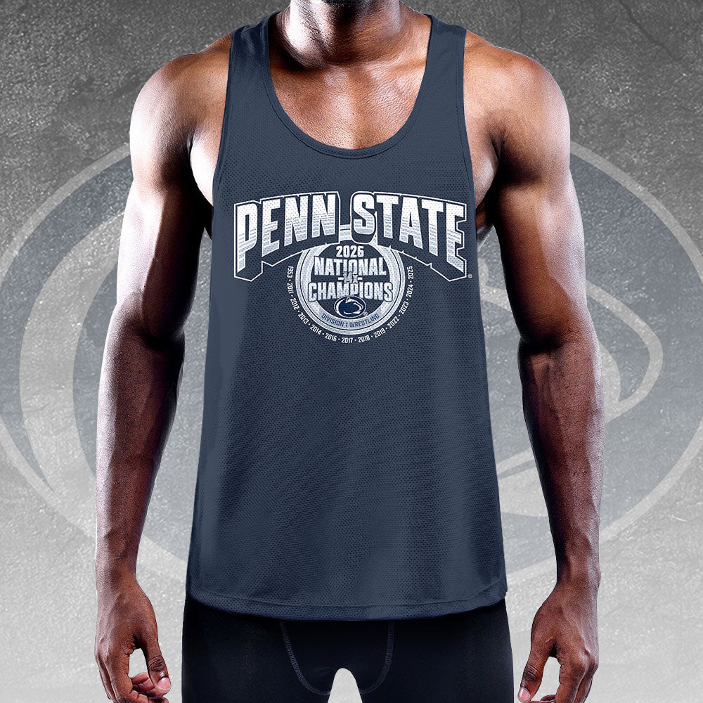 Penn State Nittany Lions Wrestling 2026 National Champions Y-Back Muscle Tank Top – HOATT17095