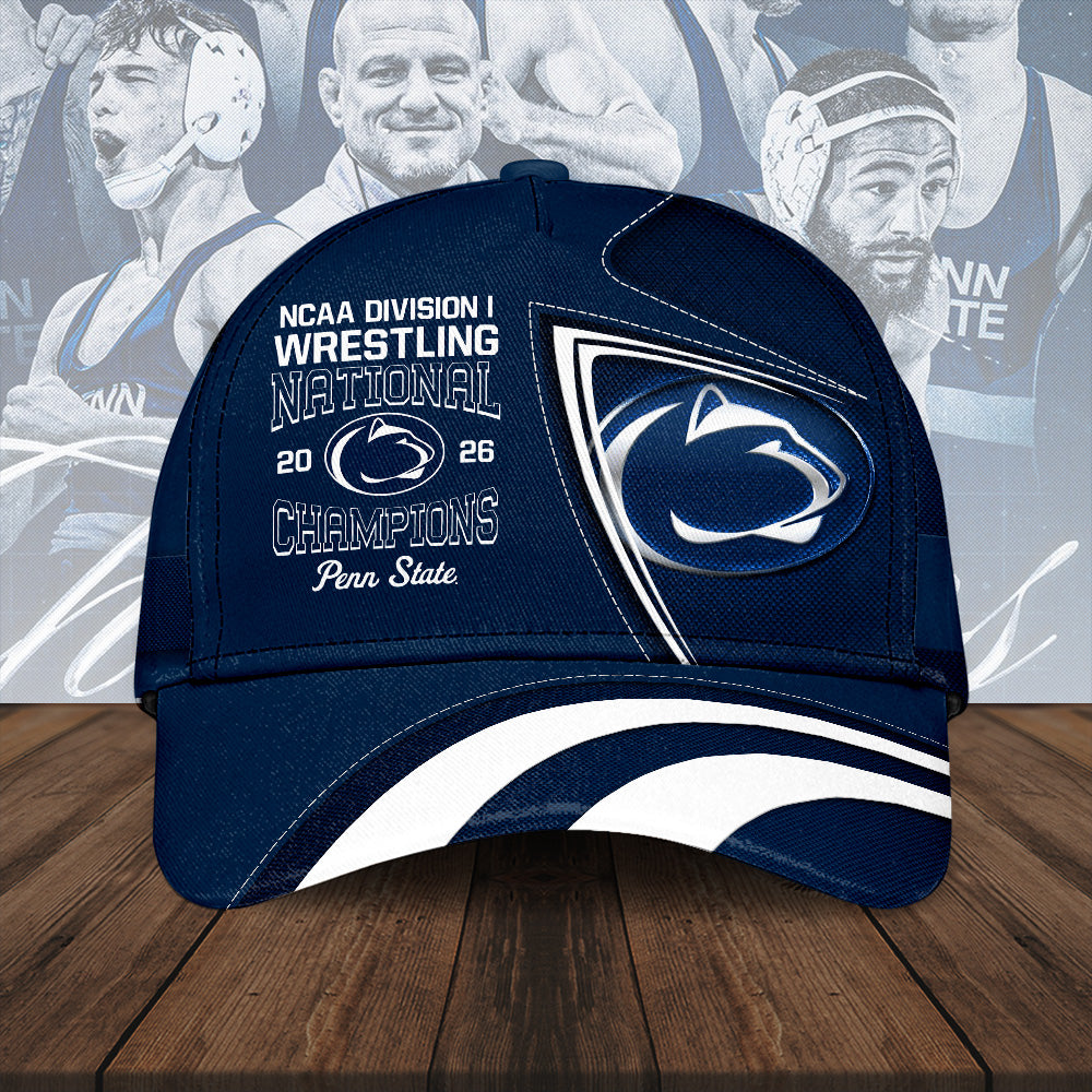 Penn State Nittany Lions Wrestling 2026 National Champions Classic Cap – HOATT17029