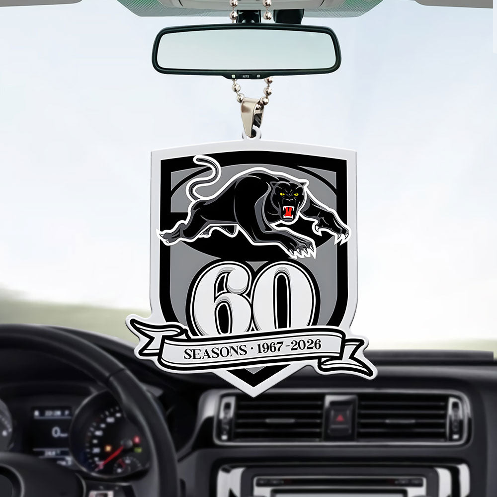 Penrith Panthers 60th Anniversary Custom shape 2-sided Acrylic Car Ornament – TANTN18609