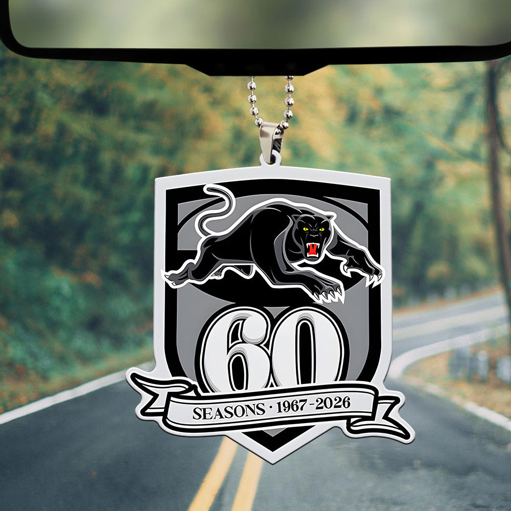 Penrith Panthers 60th Anniversary Custom shape 2-sided Acrylic Car Ornament – TANTN18609