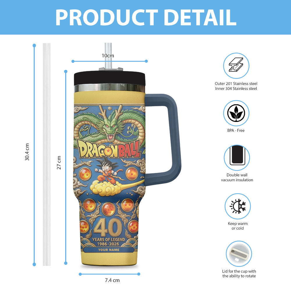 Personalized Dragon Ball 40th Anniversary 40oz Tumbler – TMTHU3722