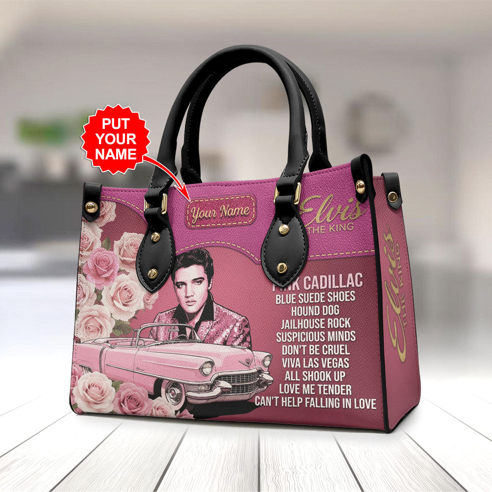 Personalized Elvis Presley Leather HandBag – TMTHU7194
