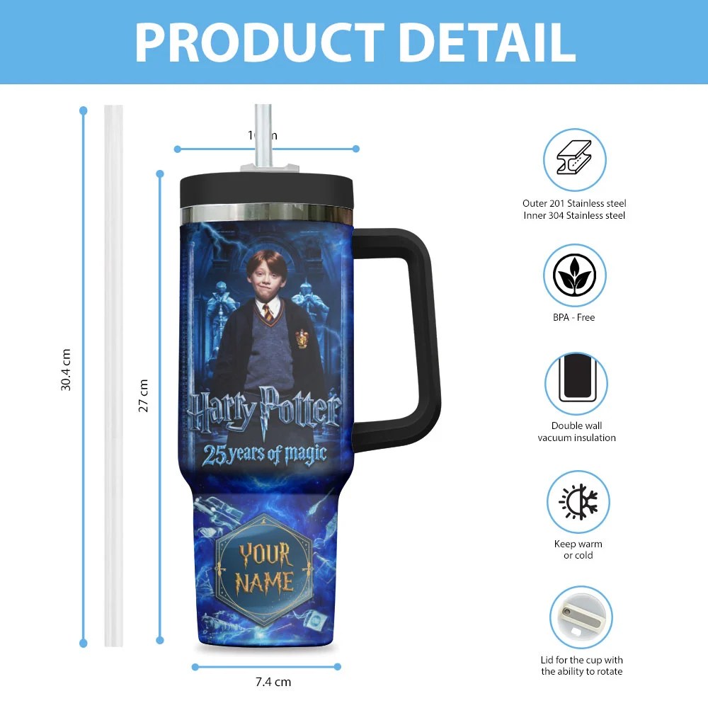 Personalized Harry Potter 25th Anniversary x Ron Weasley 40oz Tumbler – TMTHU8696
