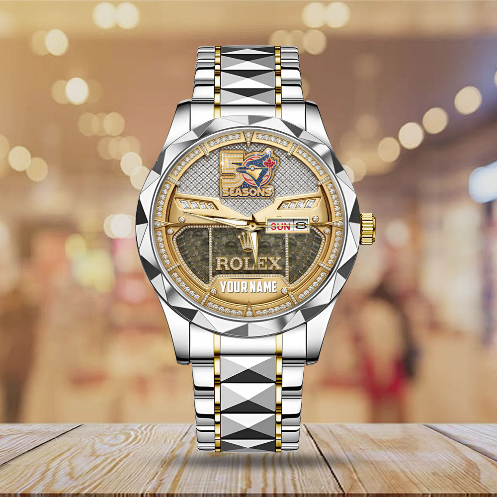 Personalized Toronto Blue Jays 50th Anniversary Alloy Luxury Quartz Watch – GNE6001