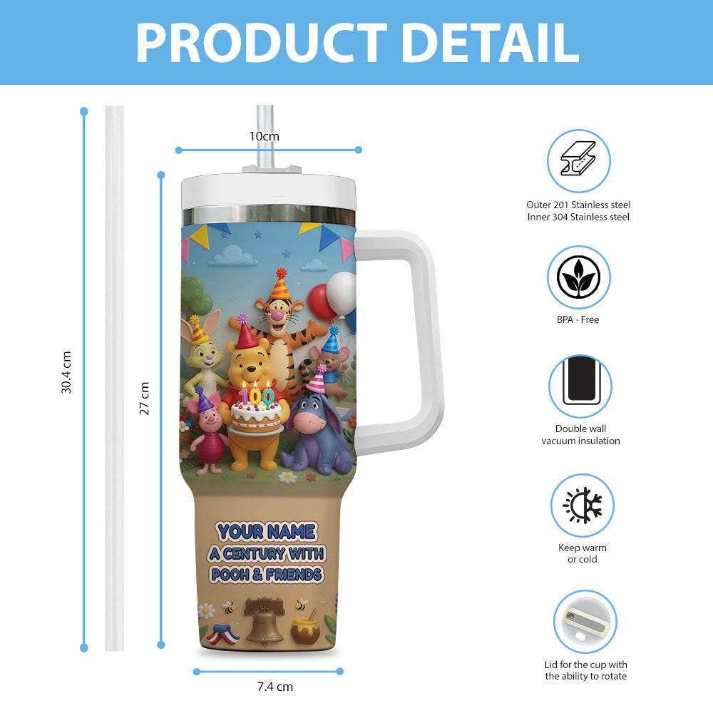 Personalized Winnie-the-Pooh 100th Anniversary 40oz Tumbler – TMTHU7399