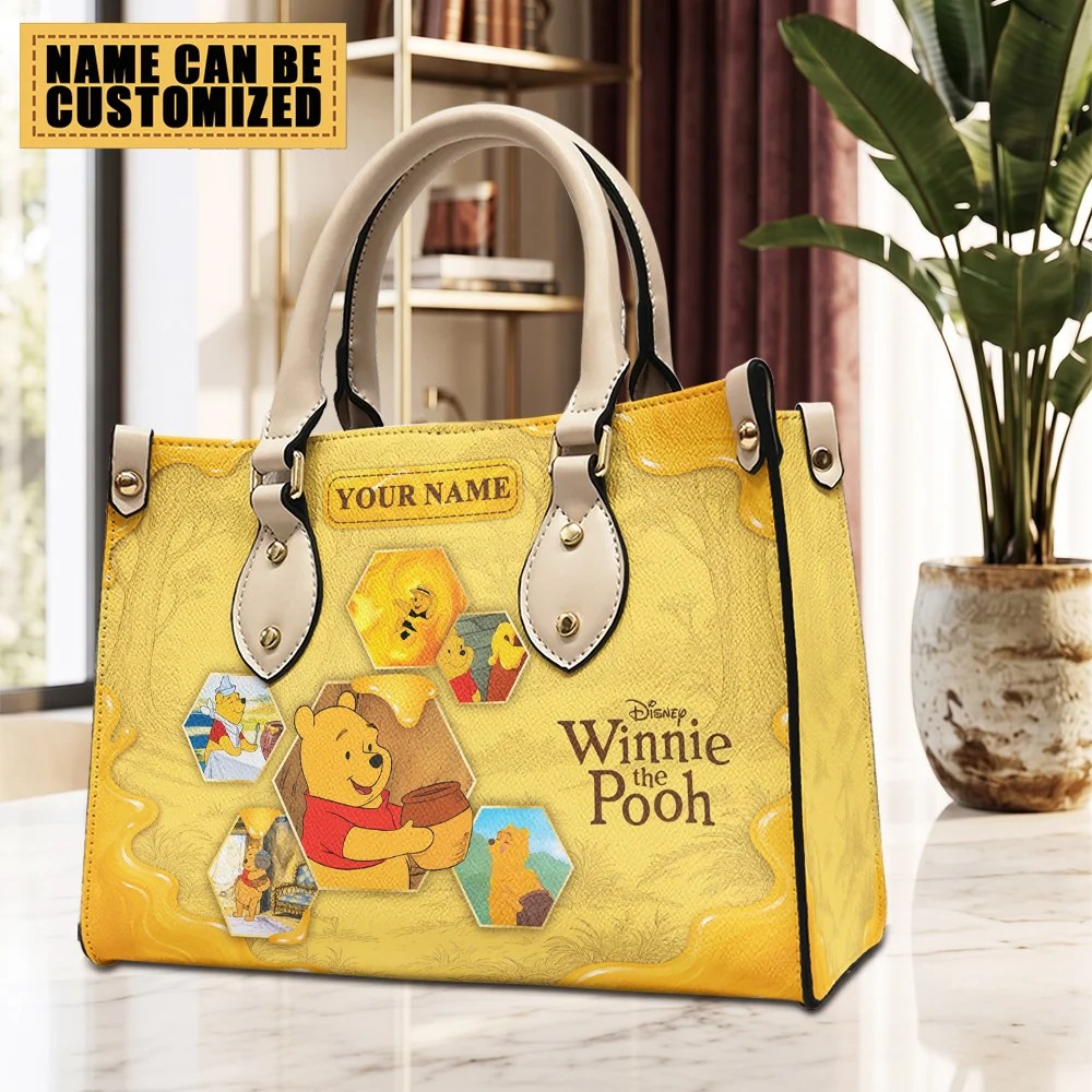 Personalized Winnie-the-Pooh Leather HandBag – TMTHU10104