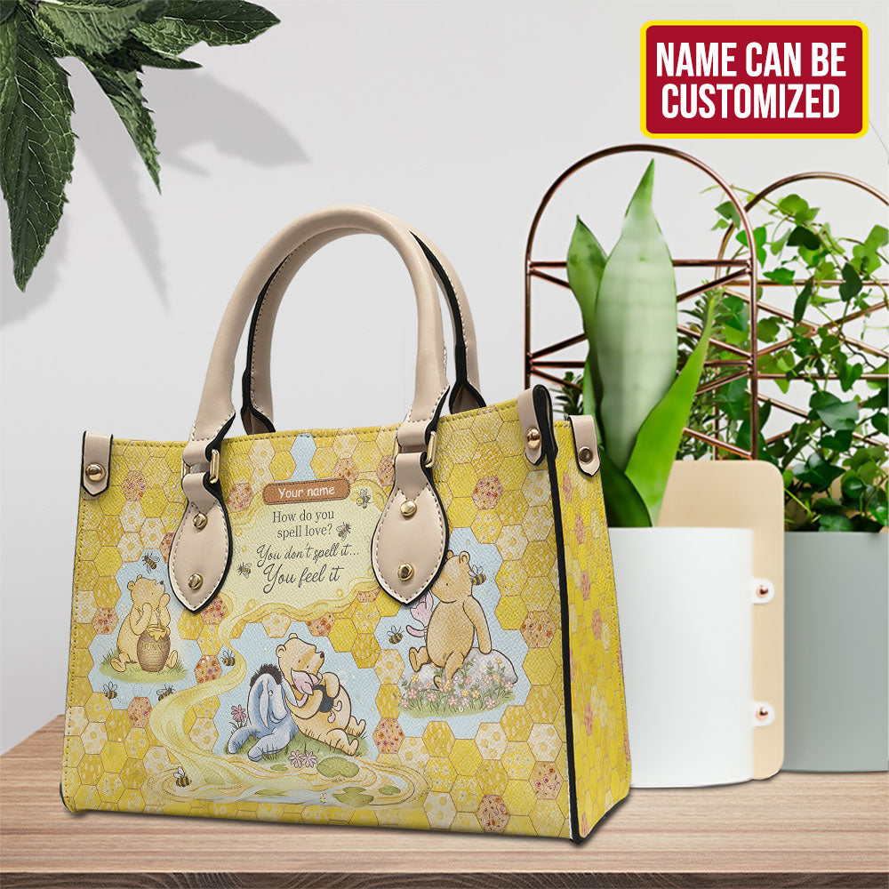 Personalized Winnie-the-Pooh Leather HandBag – TMTHU9327