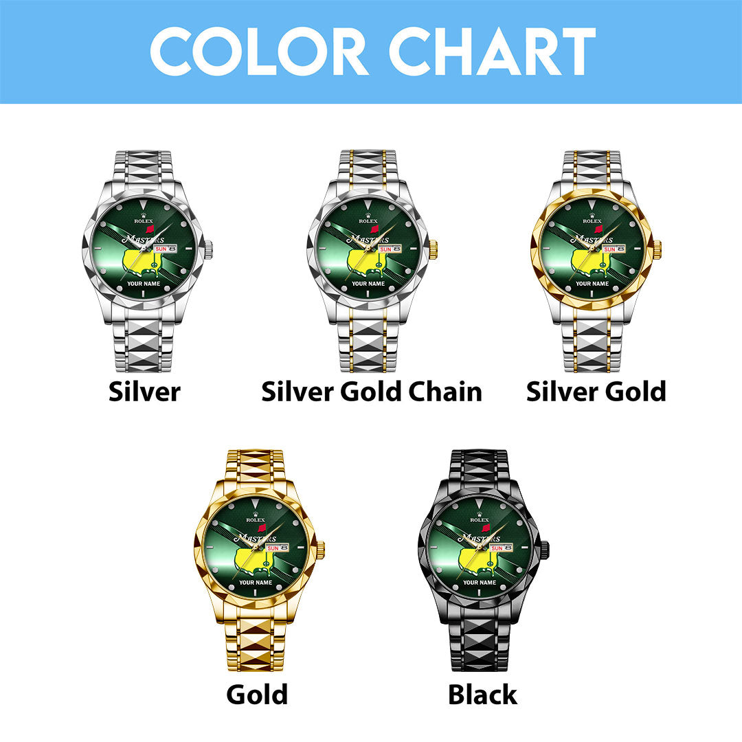 Personalized Masters Tournament x Rolex Alloy Luxury Quartz Watch – MAITM15210