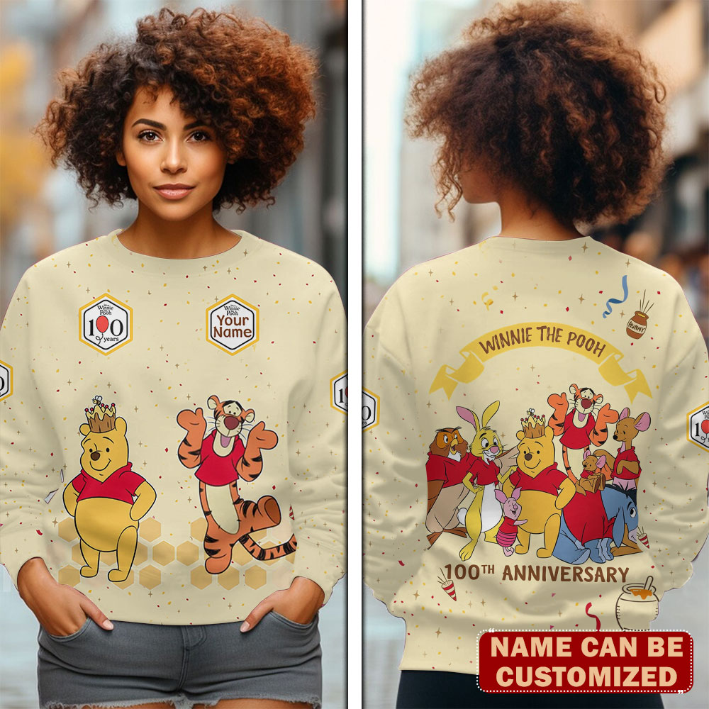 Personalized Winnie-the-Pooh 100th Anniversary 3D Apparel – TMTHU7840