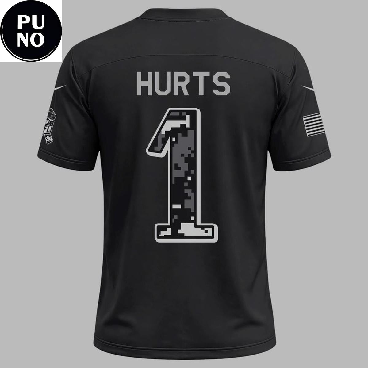 Philadelphia Eagles 2026 Salute to Service Black Personalized Football Jersey