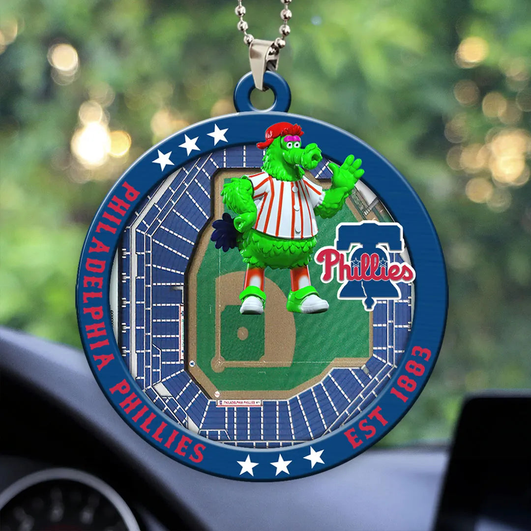 Philadelphia Phillies Custom shape 2-sided Acrylic Car Ornament – HOATT13052