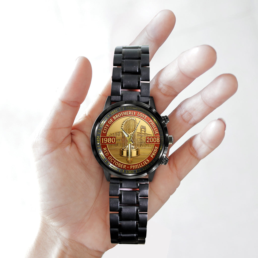 Philadelphia Phillies Black Stainless Steel Watch – TANTN16087