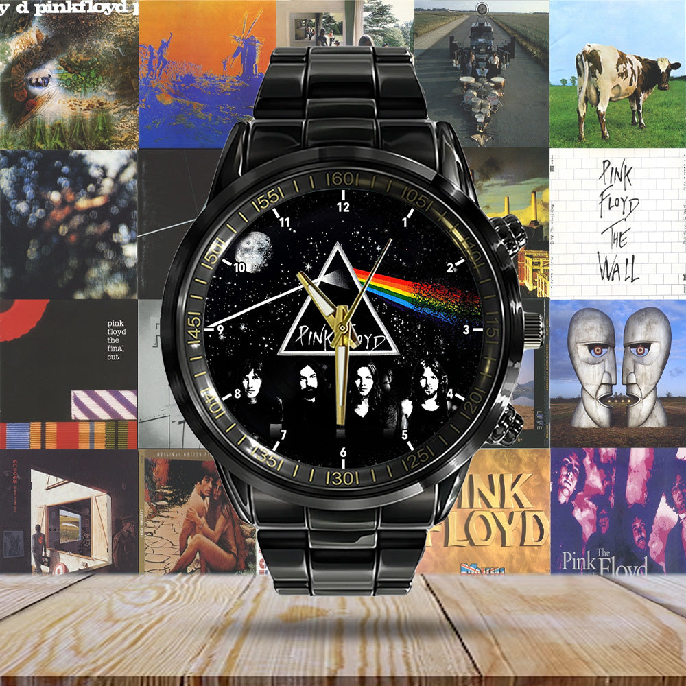 Pink Floyd Black Stainless Steel Watch – HOATT 4584