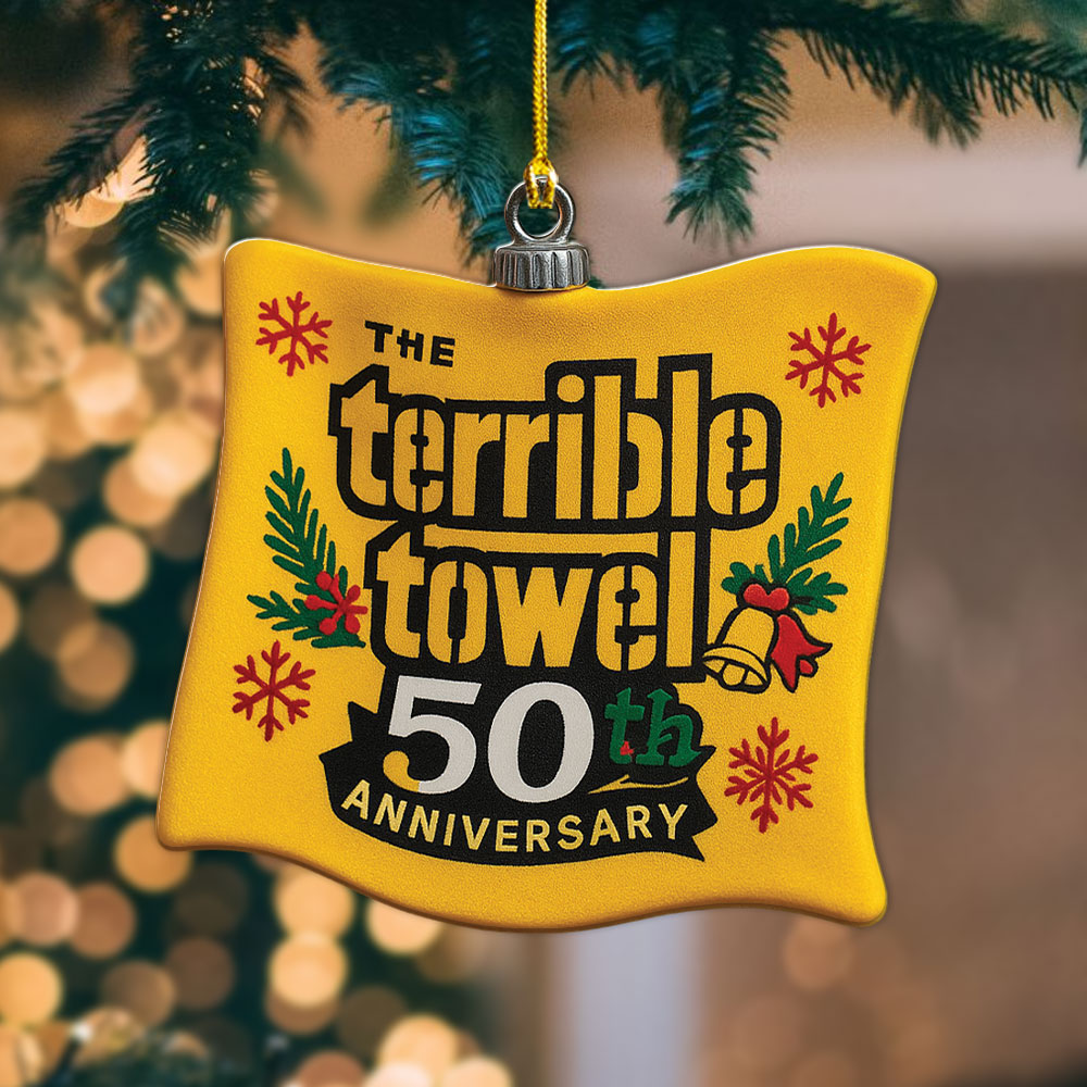 Pittsburgh Steelers The Terrrible Towel 2025 Custom Shape 2-sided Acrylic Ornament – MAITM13707