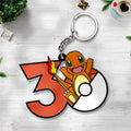 Pokemon x Charmander 30th Anniversary Custom Shape 2-sided Keychain – GNE5233