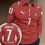 Portugal National Team x Cristiano Ronaldo Zip Polo Shirt – TANTN24135