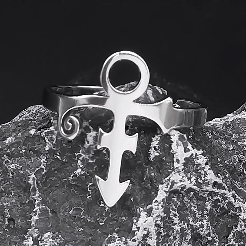 Prince Memorial Symbol Stainless Steel Ring – MAITMDROP055