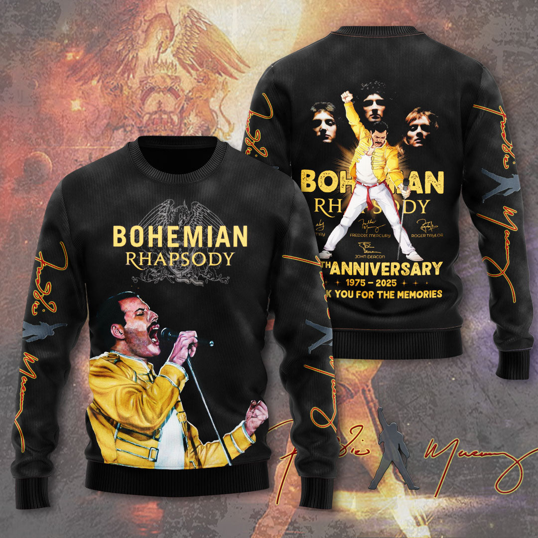 Queen Band x Freddie Mercury 3D Apparel – MAITM 10109