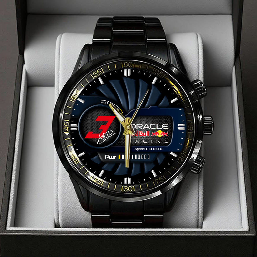 Red Bull Racing x Max Verstappen Black Stainless Steel Watch – TANTN19910